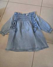robe zara 12-18 mois bleu