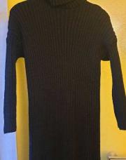 Robe pull noire col roulé TU 