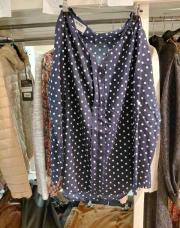 Chemisier Bleu pois blanc L