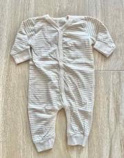 Pyjama Zeeman 62cm ligné blanc beige