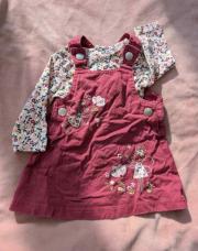 Ensemble T-Shirt manches longues/robe/collant- 3 mois 