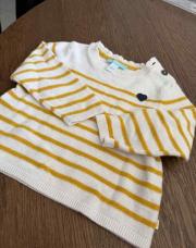 Pull ligne jaune okaidi