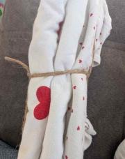 Lot3 Bodies PetitBateau (coeurs) - 12mois
