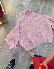 Pull maille rose 
