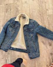 Veste en jeans moumoute 