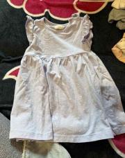 Robe mauve à pois 
