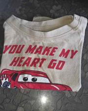 T-shirt cars beige 80 cm 