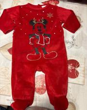 Pyjamas Noël Mickey 6 mois rouge 