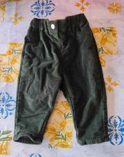 Pantalon velours vert 74cm