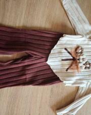 Ensemble fleur beige 9-12M