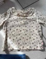 Blouse cuddles 6 mois à fleurs 