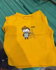 Pull jaune Bonjour mon amour 6mois