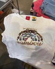 Blouse blanche rainbow 