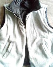 Anorak réversible noir gris sans manches 