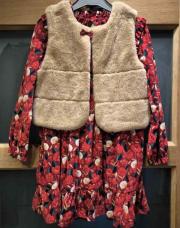 Ensemble robe et gilet moumoute sans manches Sergent Major - taille 8 ans