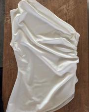 Top blanc sans manche taille L