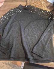 Pull noir a perle h&m taille s 