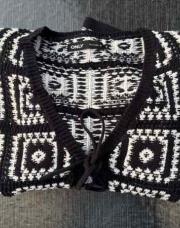 Chemise tricot noire et blanche 