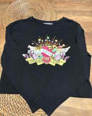 Blouse noir avec cœur LOVE PRIMARK 