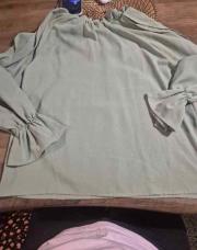 Chemisier fluide vert d eau taille s/m 