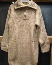 Robe pull pailletée dorée TAO - taille 8 ans