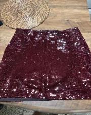 Jupe sequin bordeau taille M