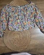 Blousse courte pimkie fleuris taille M 