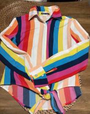 Chemiser à lignes colorés taille 36