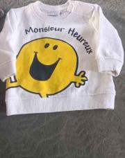 Pull 3 mois monsieur heureux 