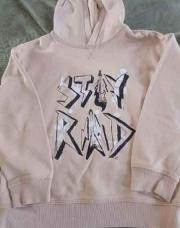 Pull 8 ans beige avec capuche 