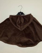 Neuf, poncho chocolat 0/12mois