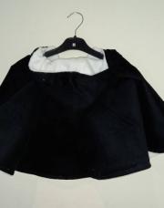 Neuf, poncho noir velour côtelé 0/12mois 