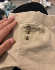 Thélio pantalon beige bouton 