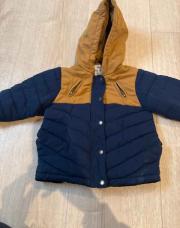 Manteau bleu et brun 1 ans 