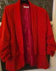 Veste tailleur rouge TU