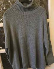 Pull col roulé kaki L 