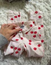 Leggings roses fleurs rouges 