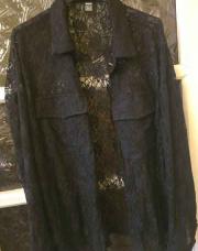 Chemise en dentelle noire Xl 