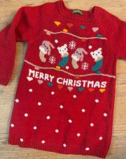 Robe Noël 5 ans rouge 