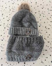 bonnet + tour de cou gris IKKS 45cm