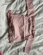 T shirt long manche rose paillettes 3M