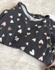 Tee shirt longues manches cœurs 98-104 H&M