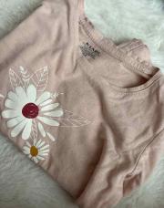 Tee shirt longues manches fleurs 4 ans Kiabi 
