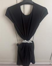 Robe noire noeud strass ZARA M