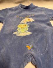 Pyjama grenouille bleue 50cm