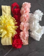4 bandeaux fleurs 