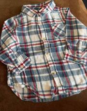 Chemise carreau bleu rouge kiabi 9 mois 
