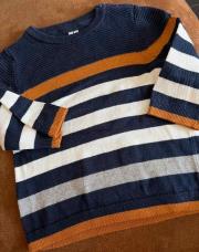 Pull laine ligne blanc, jaune et bleu orchestra 9 mois