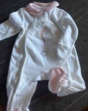 Pyjama orchestra avec mouffe et pied blanc rose lune 