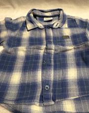 Chemisier bleu à carreaux taille 6 mois 